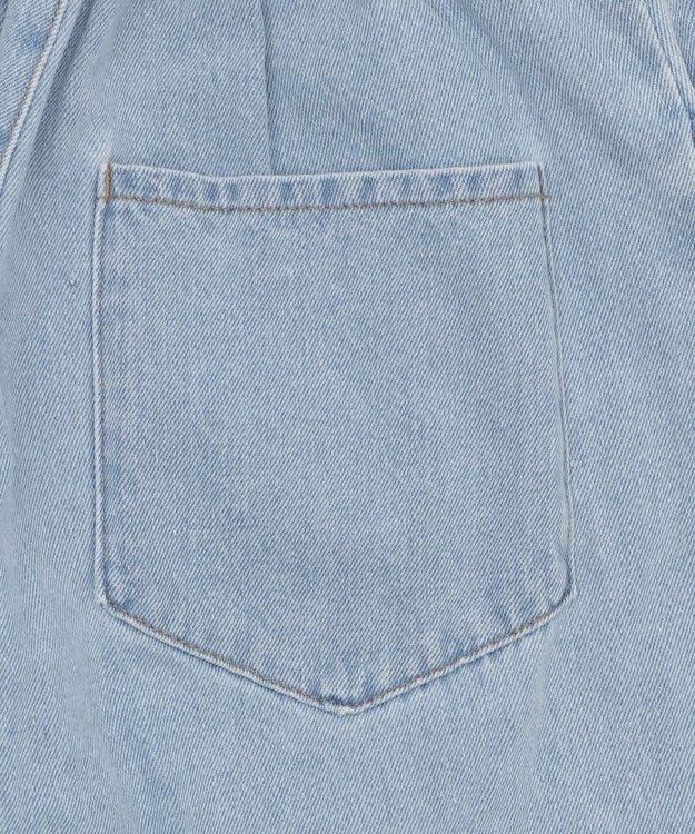 WEGO 【ウエストゴム/楽ちん】サマーデニムサイドリボンパンツ デニム淡色