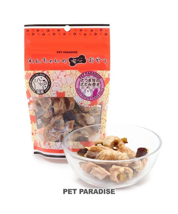 PET PARADISE さつまいものささみ巻 ジャーキー 55g 国産 -