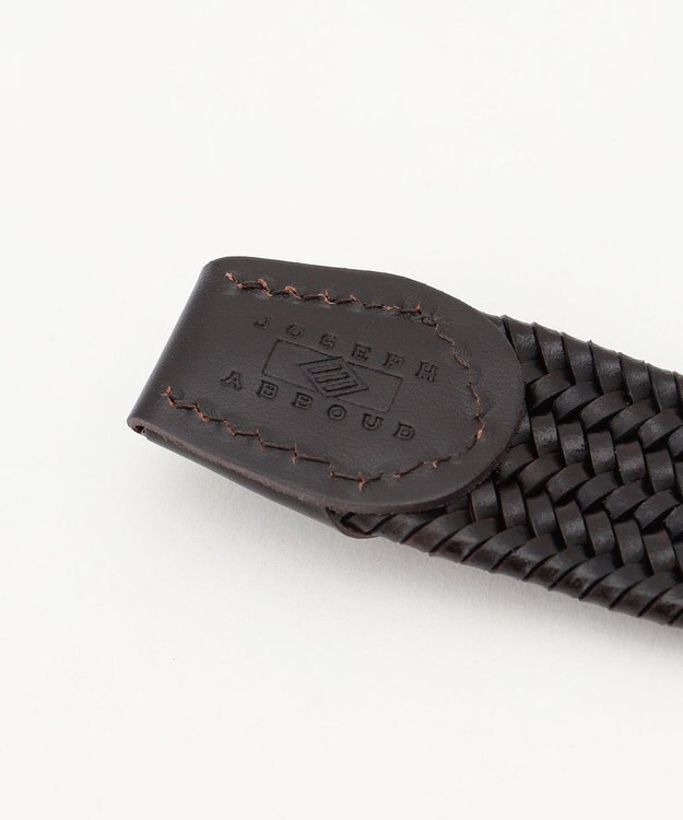 JOSEPH ABBOUD 【イタリア素材・ストレッチ・日本製】 ストレッチレザー ベルト　30㎜ ブラック系