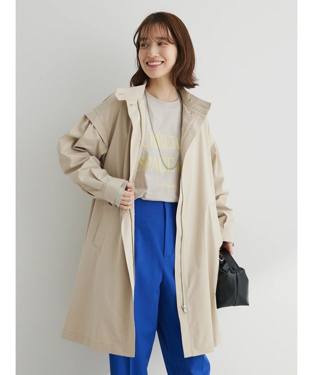 Green Parks 花粉防止　袖タックコート Beige