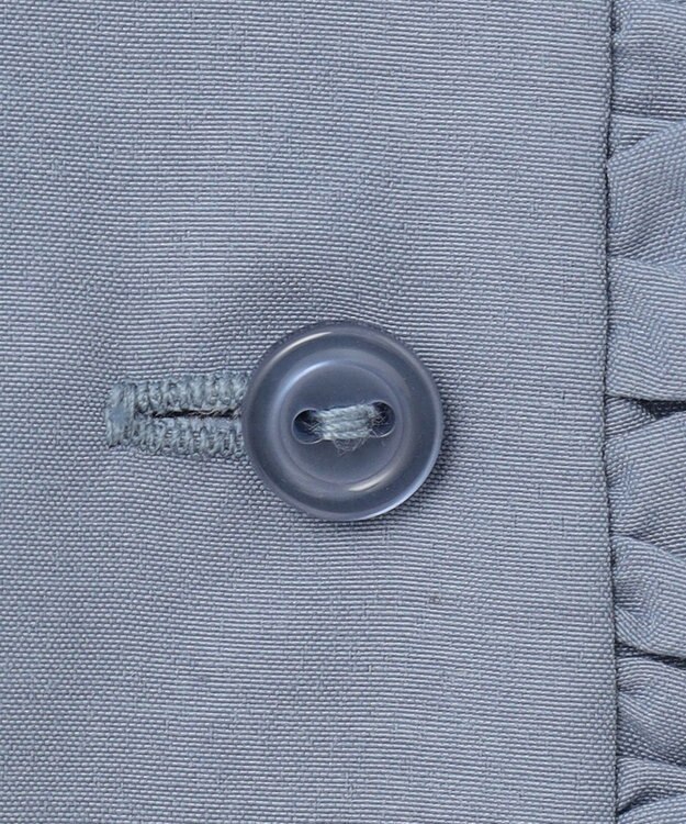 Feroux 【洗える】フリルシャツ ブラウス ブルー系