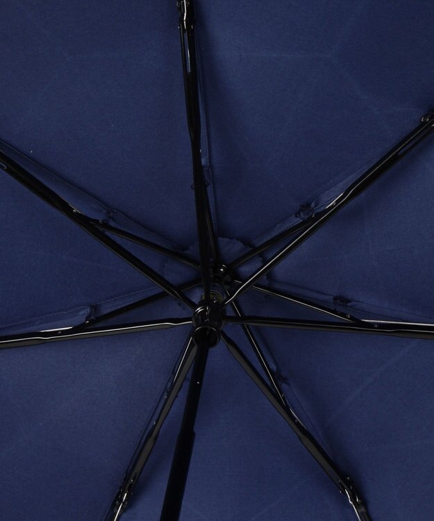 MOONBAT LANVIN en Bleu 折りたたみ傘 サテンプリントフラワー ネイビーブルー