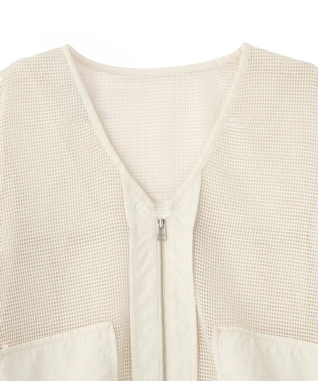 AMERICAN HOLIC メッシュ異素材ブルゾン Ivory