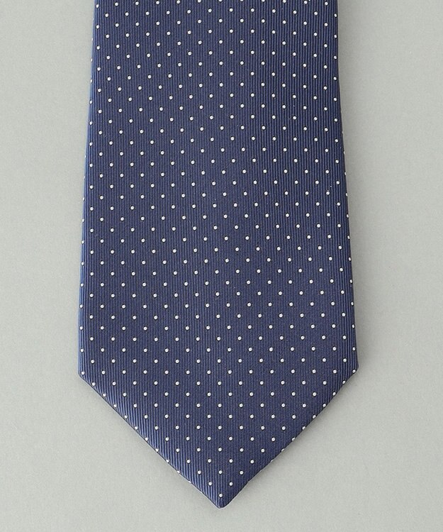GOTAIRIKU 定番【日本製】シルク ネクタイ_ピンドット ブルー系8