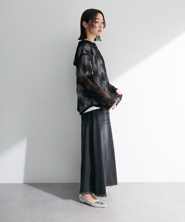 Green Parks ・ＳＵＧＡＲ　ＳＰＯＯＮ　シアーレースフーディー Black