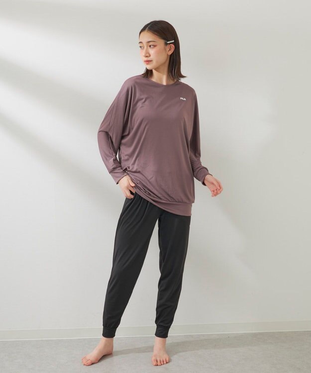 OP／FILA 【FILA】水陸両用フィットネスウェア 2点セット ダークパープル