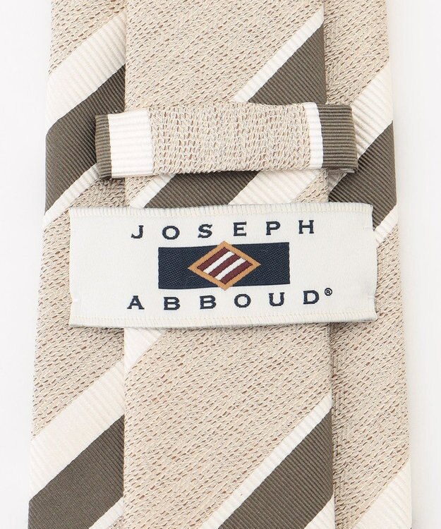 JOSEPH ABBOUD 【日本製】メランジレジメンタル ネクタイ ベージュ系1