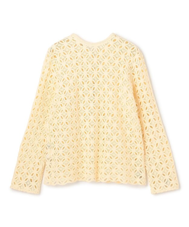 UNFILO L 【前後着用可能】ラッセルレース 2WAYプルオーバー イエロー