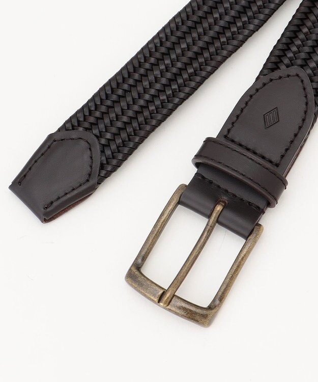 JOSEPH ABBOUD 【イタリア素材・ストレッチ・日本製】 ストレッチレザー ベルト　30㎜ ブラック系