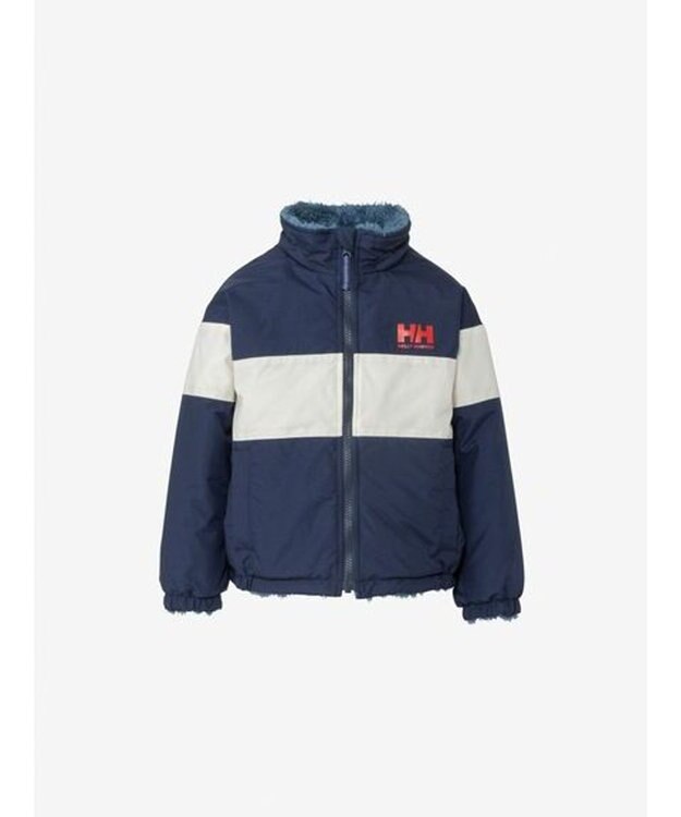 HELLY HANSEN 【キッズ】シャギーフリースリバーシブルジャケット オーシャンネイビー×アイボリー
