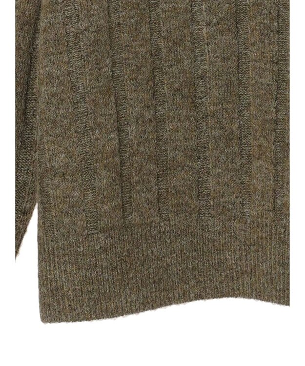 Green Parks ・Ｐｅｔｉｔ　Ｆｌｅｕｒ　ハーフＺＩＰニット Brown