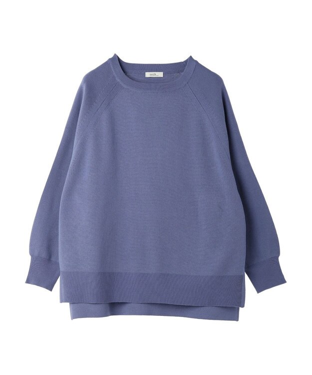 earth music&ecology サイドスリットルーズチュニック Blue