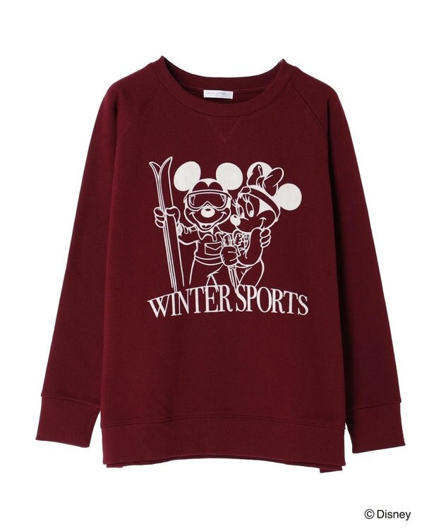 Green Parks Ｄｉｓｎｅｙ／裏起毛フロッキープリントスウェットII Bordeaux