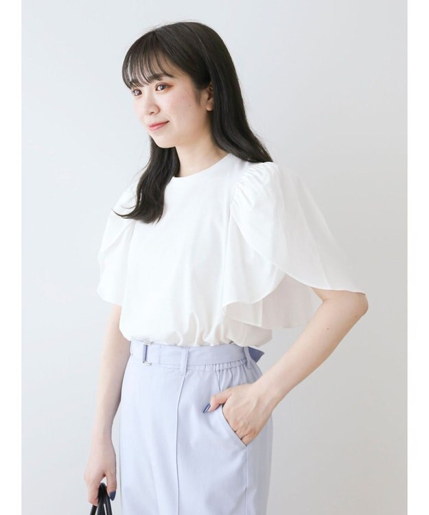 Green Parks ・ＳＵＧＡＲ　ＳＰＯＯＮ　チューリップスリーブＴＥＥ Off White