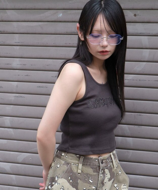 WEGO スタッズグラフィックタンク スミクロ