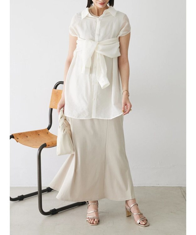 Green Parks ショルダースリット２ＷＡＹシャツ Off White