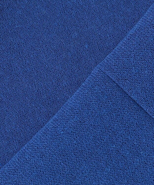 BEIGE， 【洗える・Oggi10月号掲載】MILANO / リネン混シアーポロカラーニット Blue