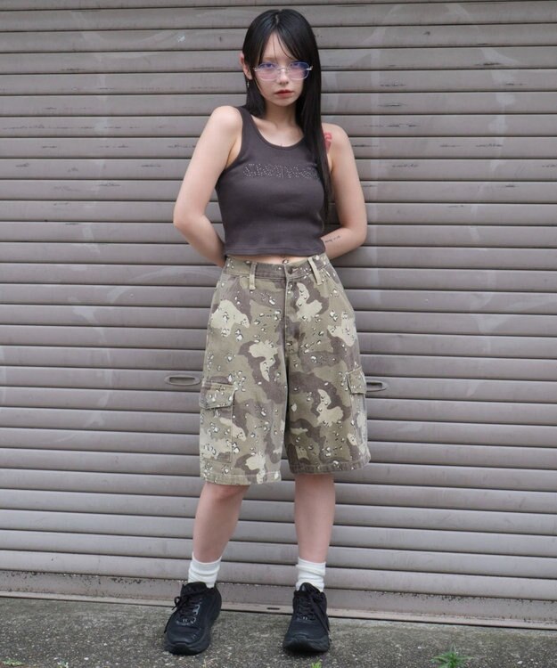 WEGO スタッズグラフィックタンク スミクロ