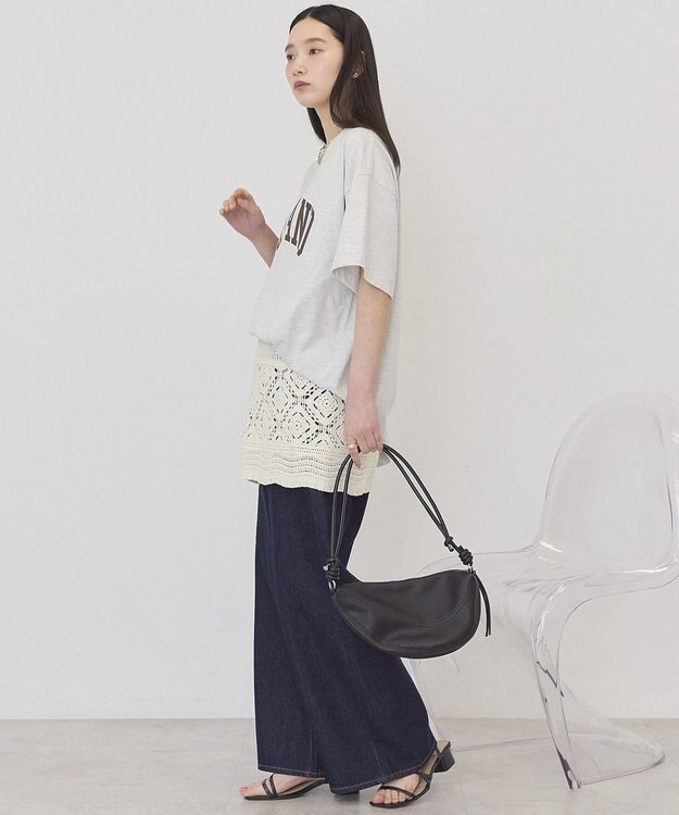 AMERICAN HOLIC PORTLAND裾ラウンドTシャツ Oatmeal