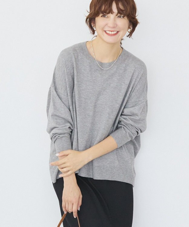 AMERICAN HOLIC バイパチルーズニットプルオーバー Light Gray Mixture