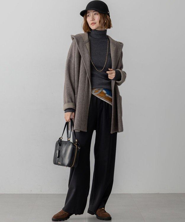 23区 【見上愛さん着用】フェルト キャップ ブラック系