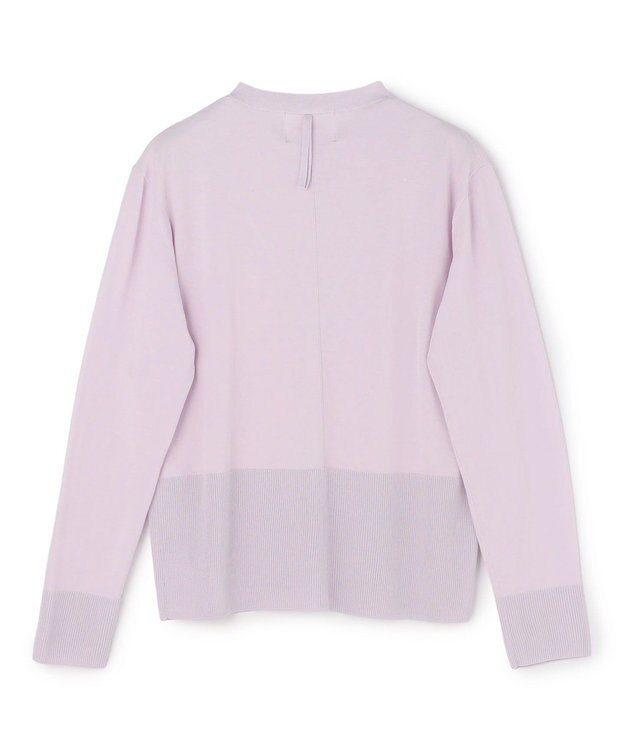 BEIGE， JULIE / コットンシルク クルーネックカーディガン Lilac