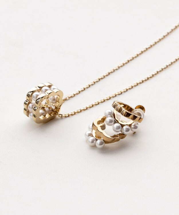 TOCCA PEARL CLOVER NECKLACE ネックレス ゴールド系