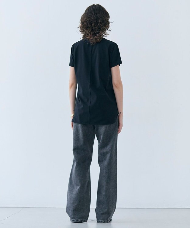 BEIGE， 【洗える】BROIS / 半袖コットンＴシャツ Black