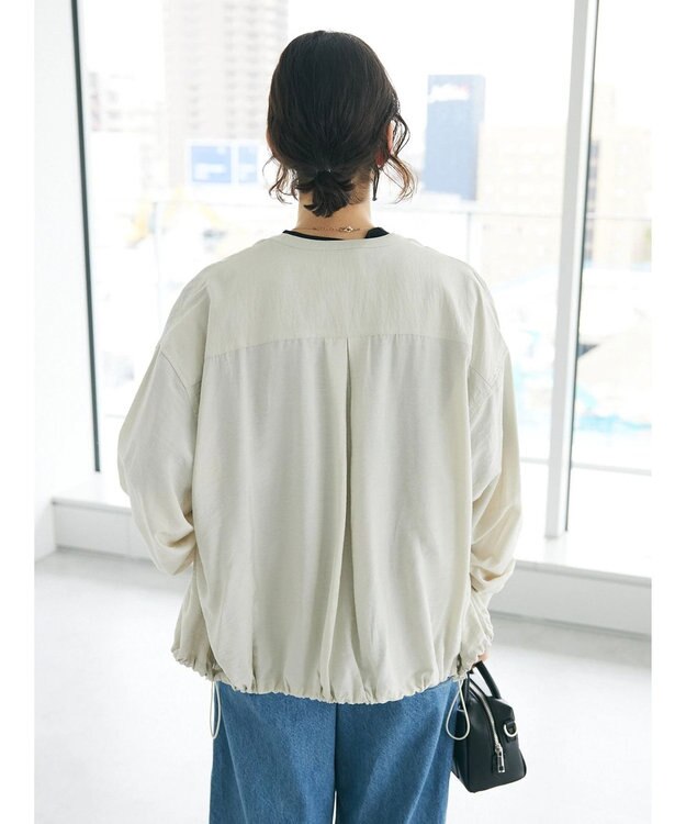 CRAFT STANDARD BOUTIQUE レーヨントロミ羽織りシャツ Ivory