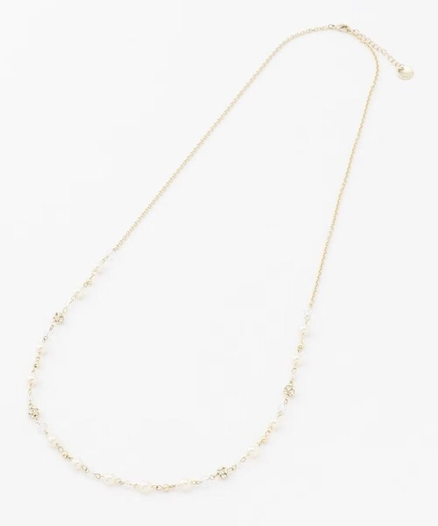 ANY SIS ロンデルロングパール調 ネックレス ライトゴールド