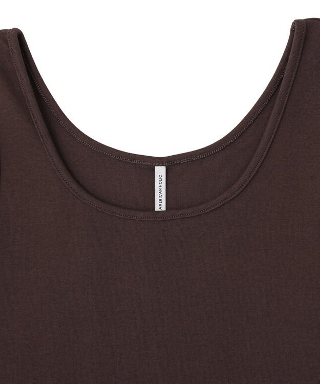 AMERICAN HOLIC Uネックタンクトップ Brown