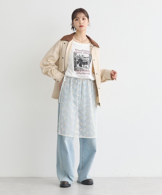 earth music&ecology ハンティングジャケット Ivory