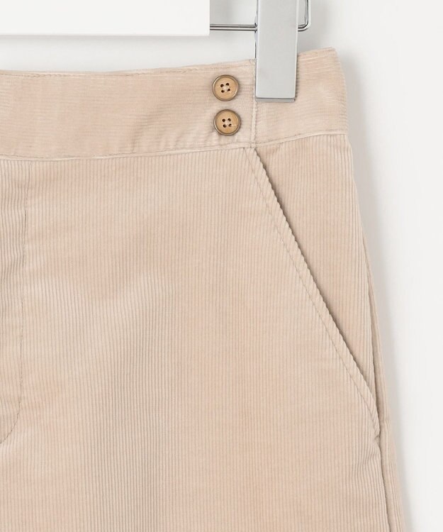 J.PRESS LADIES 【洗える】ハイブリッドAIRDUROY ワイド パンツ ベージュ系