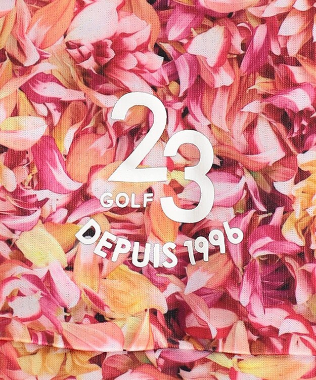 23区GOLF 【WOMEN】プランティカプリント 総柄 半袖ポロシャツ ピンク系5