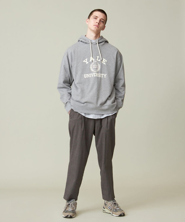 J.PRESS YORK STREET 【UNISEX】YALE裏毛パーカー ライトグレー系