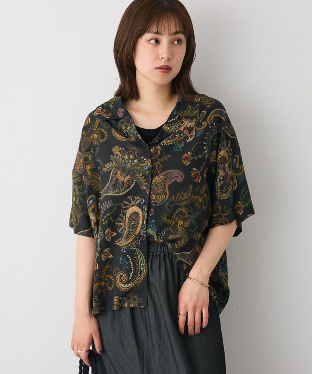 CRAFT STANDARD BOUTIQUE レーヨン総柄シャツ Paisley