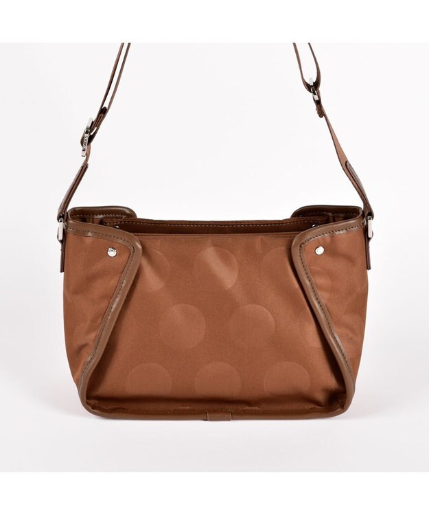 Y'SACCS ヒートエンボス ポルカドットポシェット チョコ