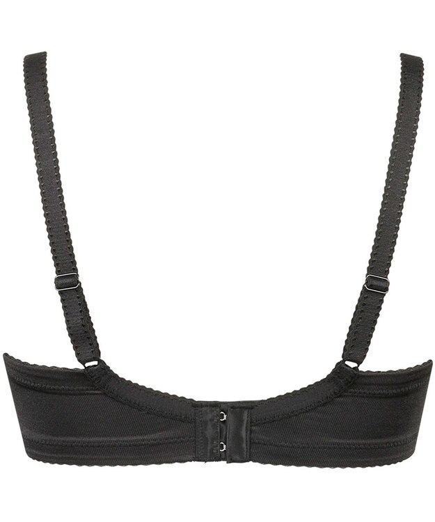 Wing ブラジャー コンパクトにバストメイク 高さをおさえる 【小さく見せるブラ】 Gカップまで対応 大きいサイズ ブラ KB6100 ウイング／ワコール ブラック