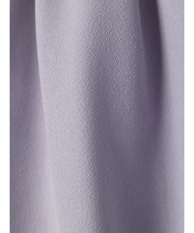 earth music&ecology バンドカラーブラウス Grayish Blue