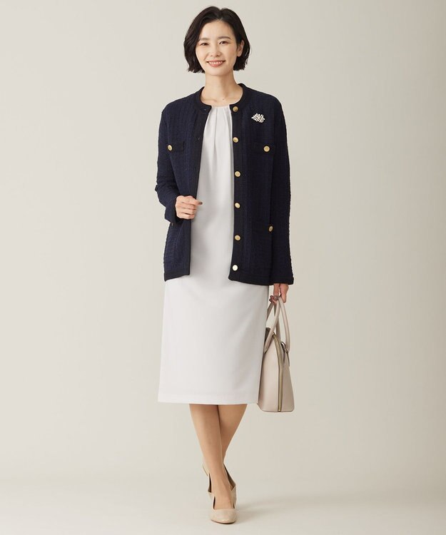 J.PRESS LADIES 【WEB限定カラーあり・洗える】TWEED ニット カーディガン ネイビー系5