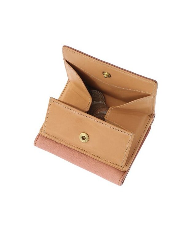 genten 【新型】フレスコ 三つ折り財布 グリーン