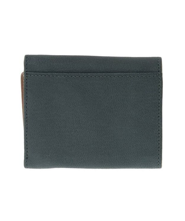 genten 【新型】フレスコ 三つ折り財布 グリーン