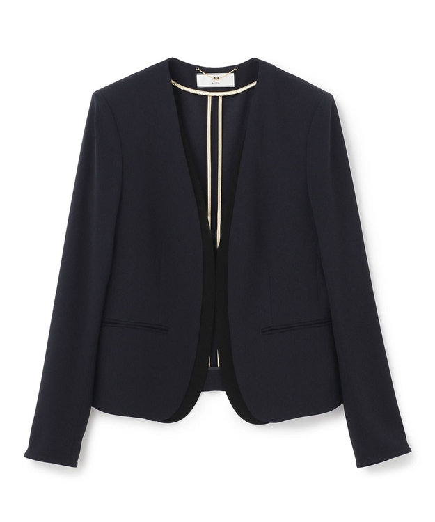BEIGE, 【洗える・VERY NaVY 11月号掲載】CINDY / ダブルカラージャケット Navy x Black