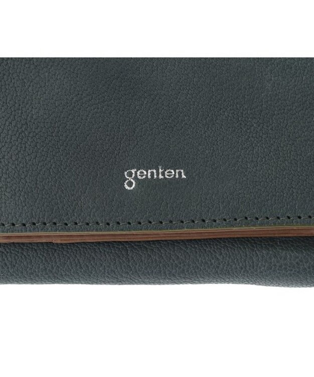 genten 【新型】フレスコ 三つ折り財布 グリーン