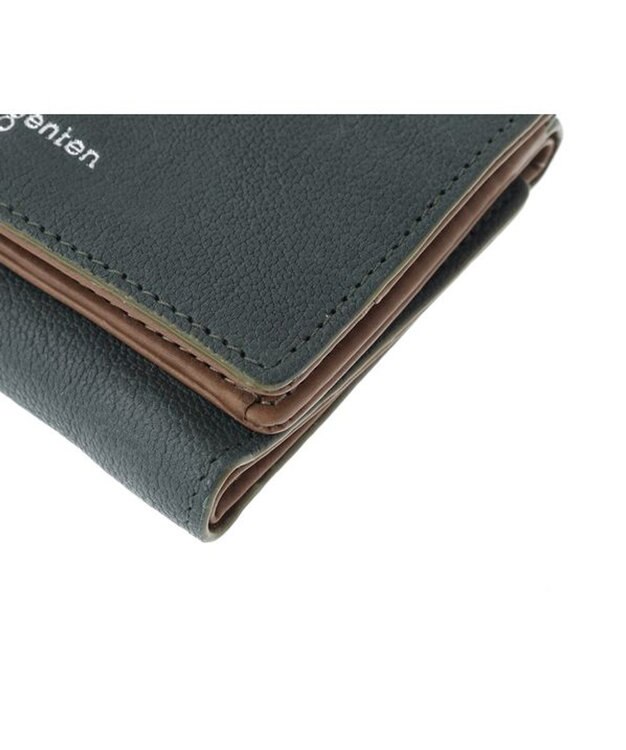 genten 【新型】フレスコ 三つ折り財布 グリーン