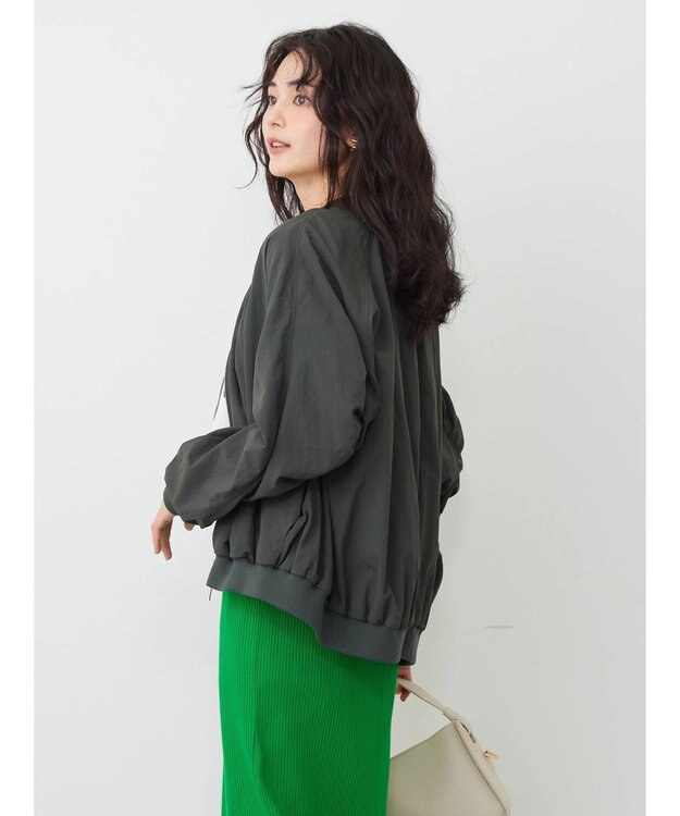 AMERICAN HOLIC 撥水加工ギャザーブルゾン Charcoal Gray