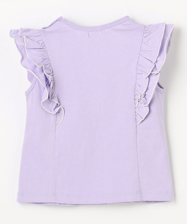 組曲 KIDS 【80-100㎝】 フルールフリルTシャツ ラベンダー