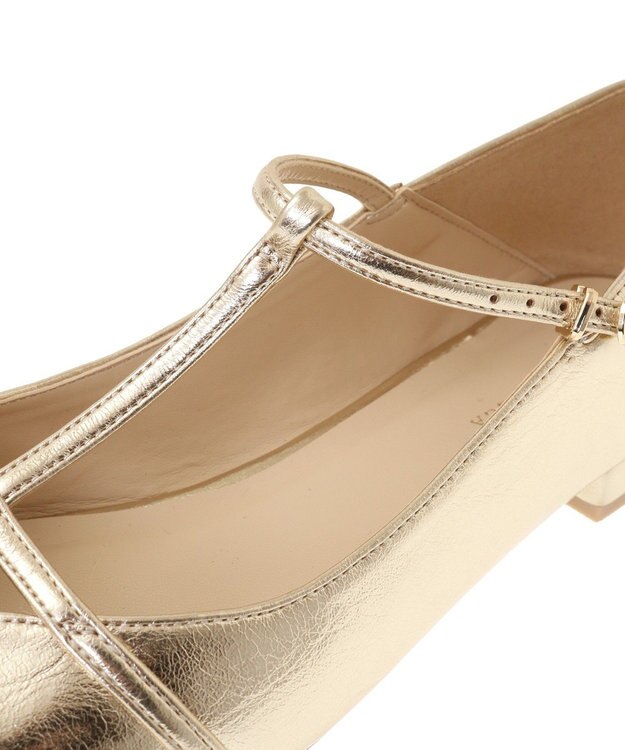 YECCA VECCA メリージェーンTストラップパンプス Gold
