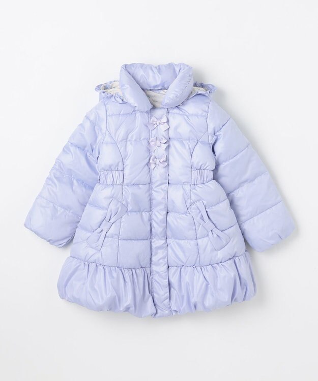 ANY KIDS 【フード取り外し/洗濯機可能】Aラインコート サックスブルー