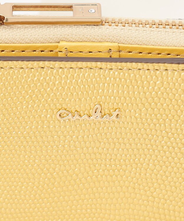 airlist 【コンパクト・上品】Lファスナー二つ折り財布  LUNA  Metallic  ルナメタリック メタリックイエロー